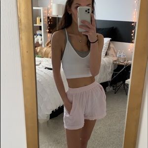 UO Pink Pull-on Linen Runner Short NWT